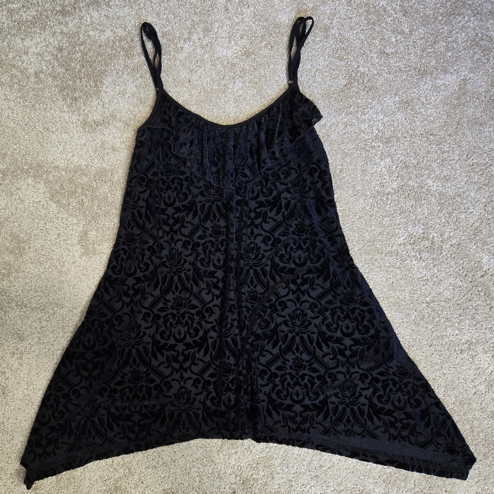 Killstar Velvet Burnout Tunic Tank Top L - Picture 3 of 4